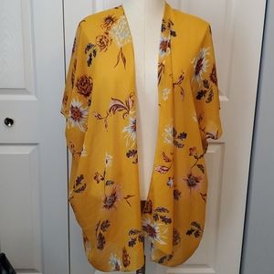 Mustard Floral Kimono